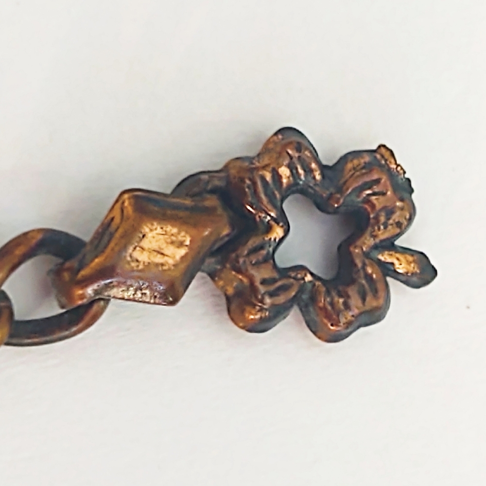 Vintage Rebajes Heavy Mid-Century Modern Copper Choker Necklace - Picture 6 of 7